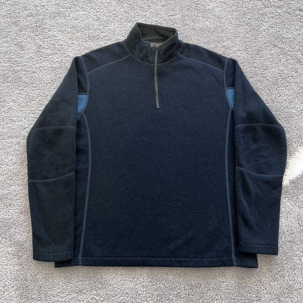 KUHL Kashmira Fleece 1/4 Zip Pullover Mens XL Blue Hiking‎ Sweatshirt Outdoor